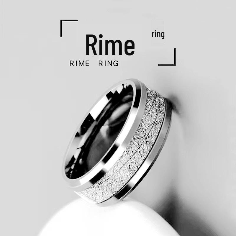 NIHON Fashion Titanium Steel Couple Rings - Versatile Textured Ins Style, European & American Design.