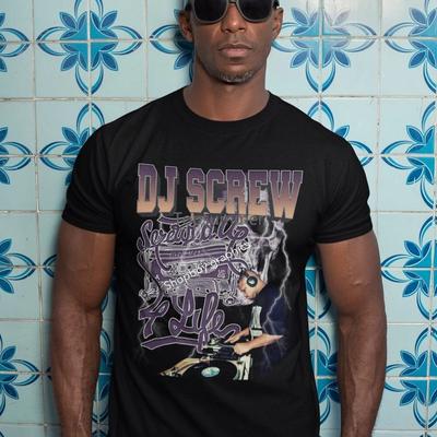 Vintage DJ SCREW Screw Up 4 Life T-shirt Shirt HOUSTON RAP M6XL Unisex T-shirt