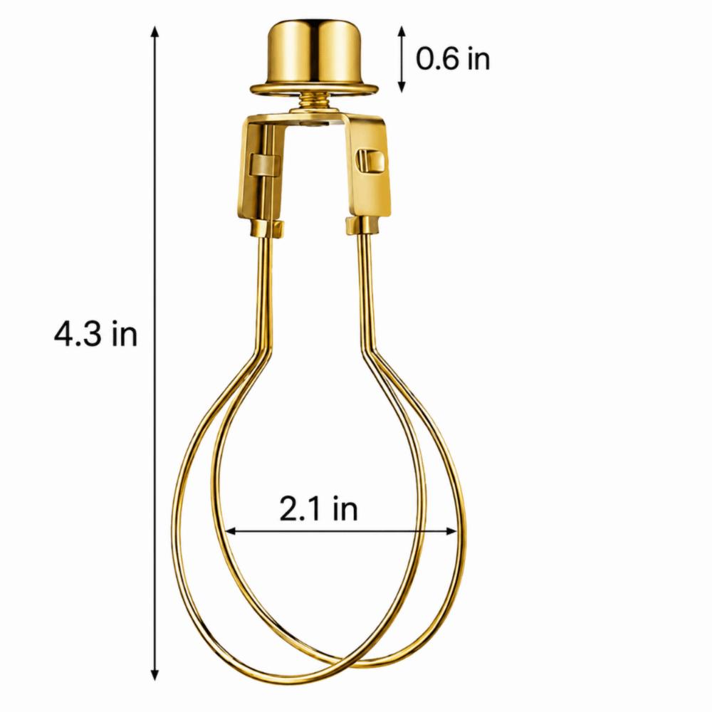 4pcs 4.3 x 2.1in Bulb Clip Adapter Iron Clip On Lampshade Lampshade Harp Holder For Floor Lamp