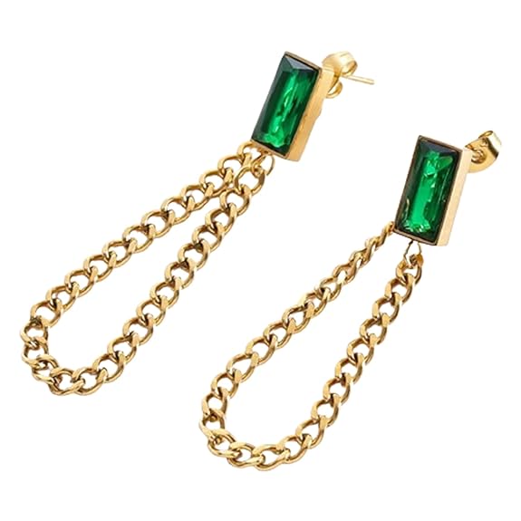 Women Fashion Jewellery Gold Plated Trendy Earrings Emblised with Crystal Stones For Girls and Women