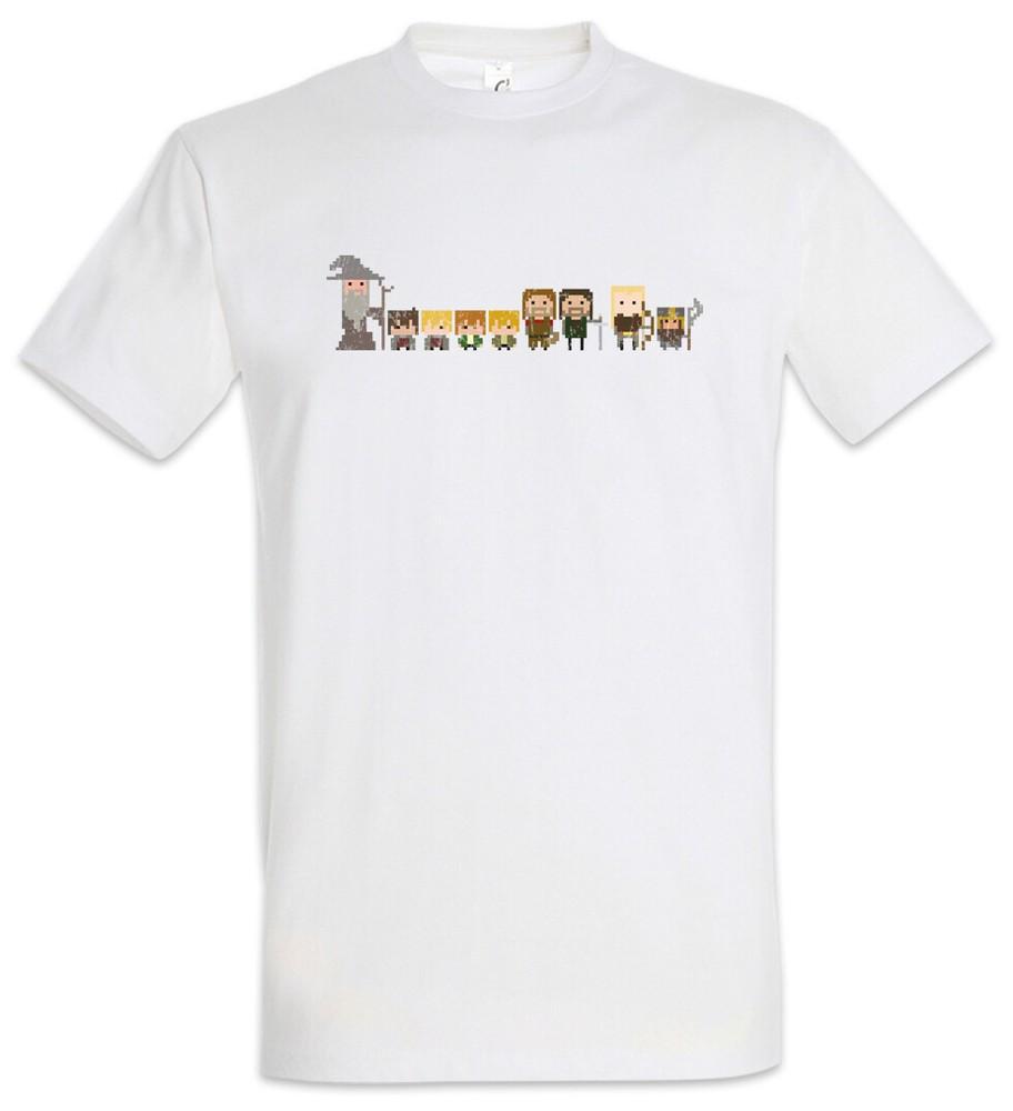 

Pixel Fellowship T-Shirt Lord of Fun Frodo Sam Gamer 8 16 Bit the Rings M