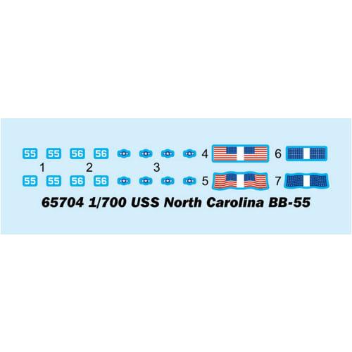 iLoveKit 1/700 US Navy USS North Carolina BB-55 Top Grade Kit Plastic Model Kit ILK65704