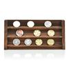 Cross-Border Commemorative Coin Display Stand - Single-Layer Flat Pine Wood Burnt Finish for Coin Display & Authentication.