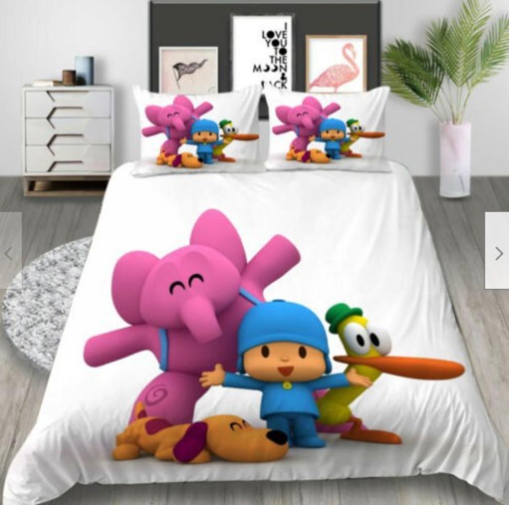 Animation POCOYOS Soft Duvet Cover Pilowcase Anime Yo Beding Set Adult People Boy Girl Bedrom Decoration Children Gift Single Double