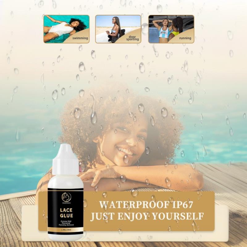 Waterproof Lace Wig Glue Strong Hold 1Pc/2Pcs Gentle On Skin Invisible Adhesive for Full Lace Wigs Hair Extensions