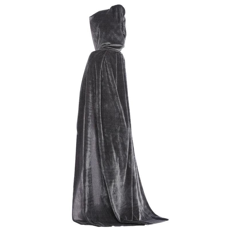 Pelerină de Halloween din catifea pentru copii și adulți - Pelerină costum cosplay de vrăjitoare sau secerător