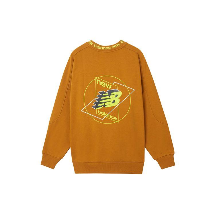 

Повседневная толстовка с круглым вырезом New Balance, мужские топы, желтый AMT04365-PKN