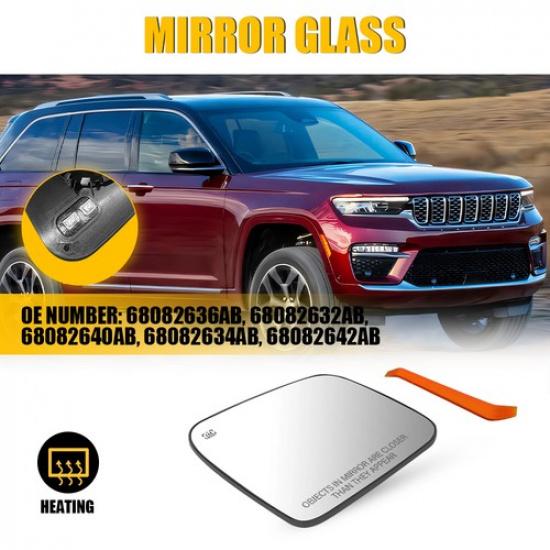 Heated Passenger Mirror Glass For 2011- Dodge Durango Jeep Grand Cherokee