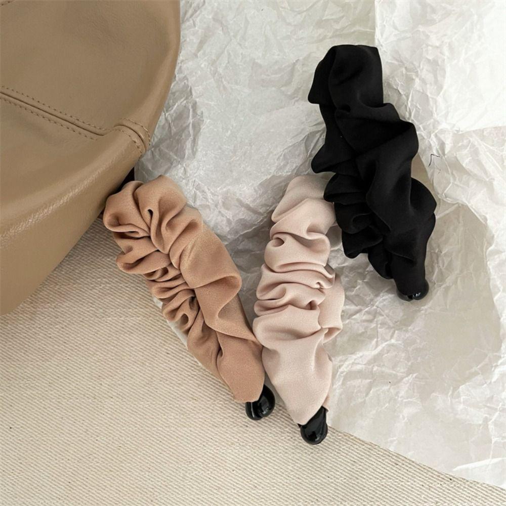 Hairpin Vertical Clip Korean Style Bowknot Hair Clip Cute Cloth Banana Clip  Women