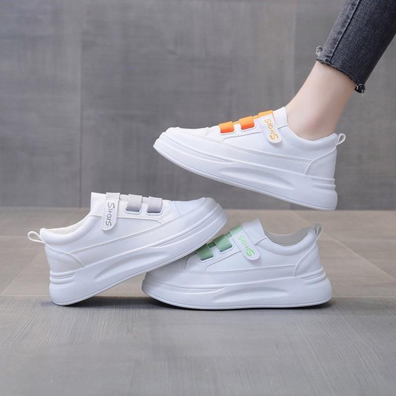 Casual Shoes Spring New Velcro Student Running Board Shoes Women's Trend Breathable Little White Shoes