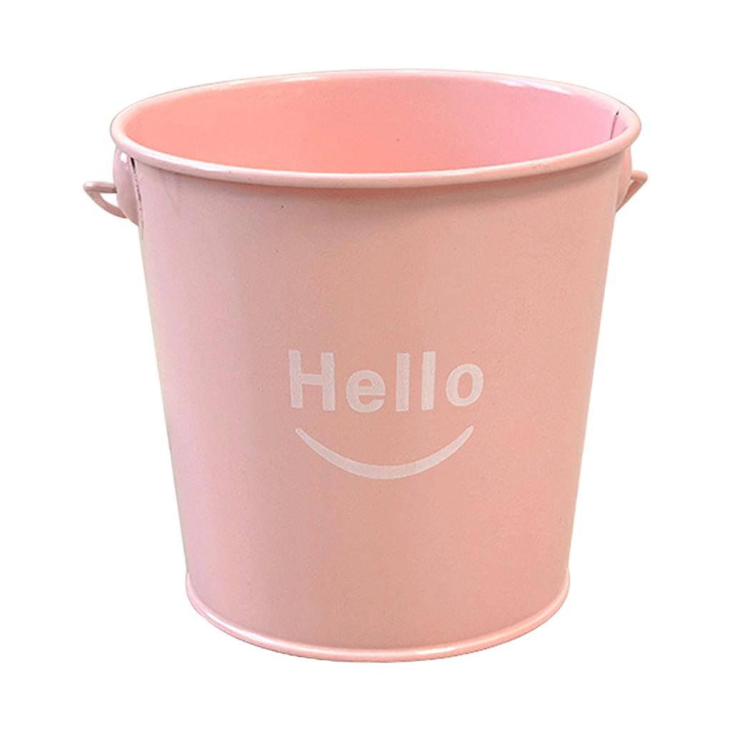 Small Metal Buckets With Handle – Galvanized Bucket Leak Proof & Resistant- Best For Party Décor, Organizing & Decorating Classrooms Bucket Flower Pot