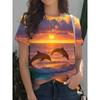 Summer Round Neck 3D Various Animal Print Top Fashionable Casual Short Sleeved Women's T-shirts