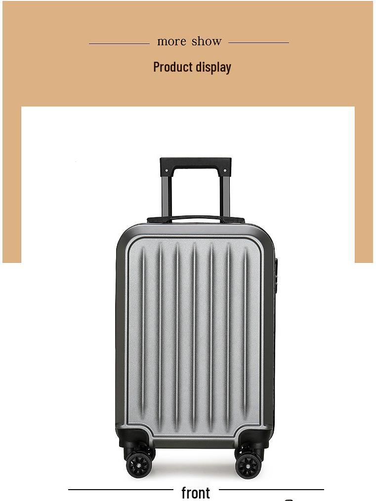 20-Inch Lightweight Travel Suitcase with Combination Lock & Universal Wheels for Adults & Students