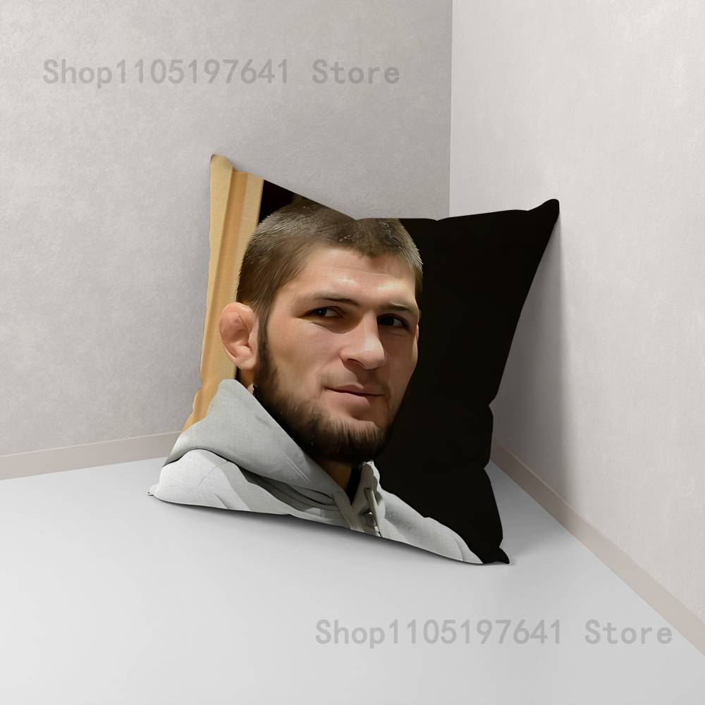 K-Khabib Cool N-Nurmagomedov Pillow Case For Sofa Decor Car Office Room Printing Cushion Cover Decorations and Protector