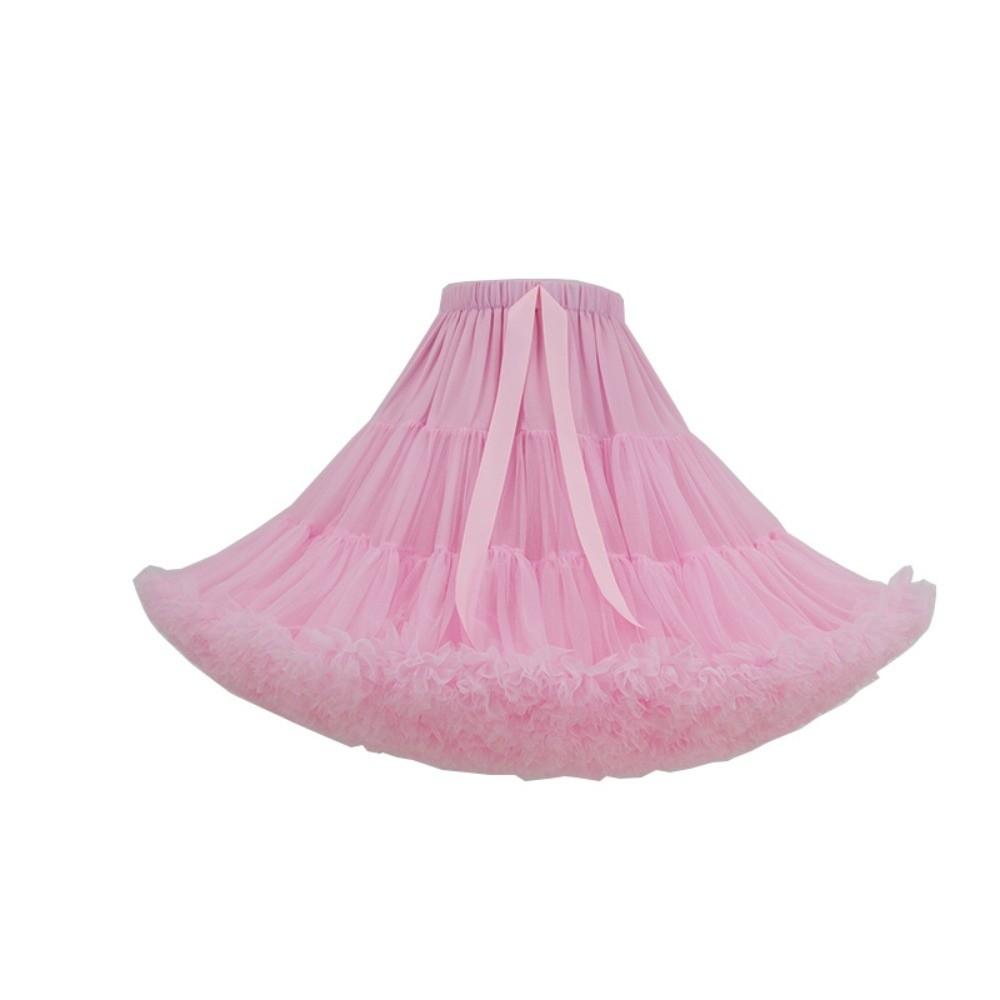 58 Styles Lolita Tutu Skirt 42cm 280g Hexagon Mesh Crinoline No Bone Petticoat Daily Cosplay
