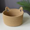 Storage Basket Cotton Basket Woven Basket Rattan Cat Ears Round Storage Basket Table Top Storage Hand-woven