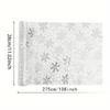 28*275CM Snowflake Christmas Table Runner Sparkly Glitter Golden/Silver Metallic Dining Table Decoration for Xmas