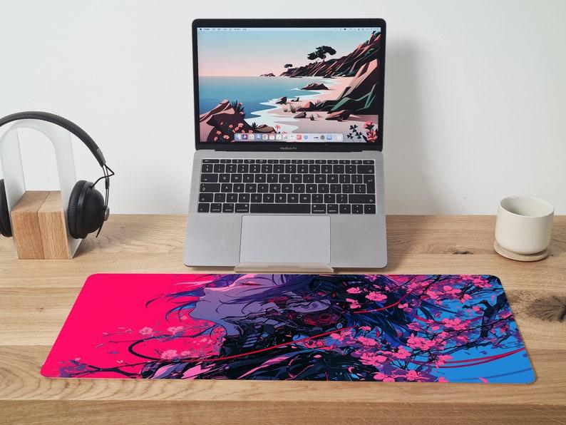 Sakura Girl Anime Lagre Mouse Pad 900x400MM desk mat XXL gaming mousepad Desk pad gamer for PC office table mat Desk accessories