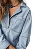 European-American Slim Fit Lapel Denim Jacket for Women