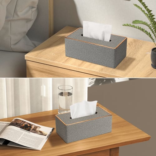 Richblue Tissue Case, Stylish Tissue Box, Tissue Cover, Premium PU Leather, Interior Dimensions: Approx. W23.5 X D12 X H8cm, Paper Towel Case, Tissue