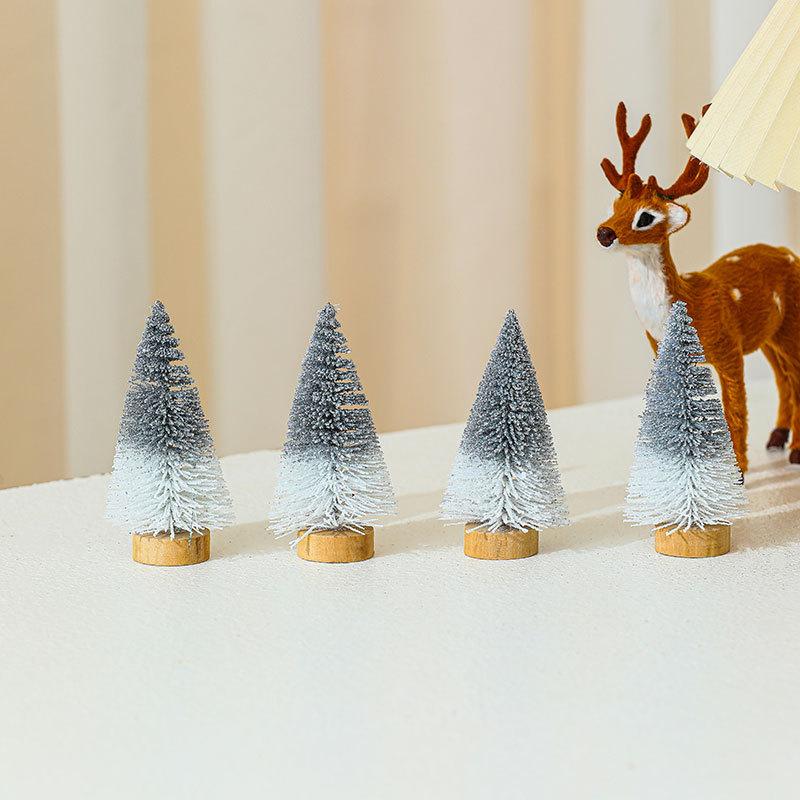 4/8PCS 10CM Christmas Tree Glitter Powder Colorful Mini Christmas Tree Christmas Table Decorations Cedar Decorations Home Decor