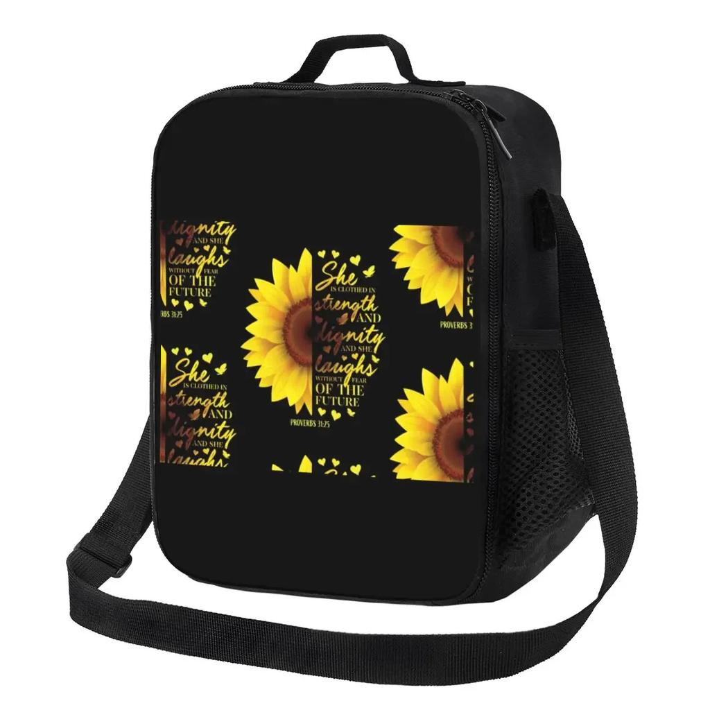 Colorful Sunflowers Insulated Lunch Bag for Camping Travel Floral Flower Waterproof Thermal Cooler Lunch Box Women Children