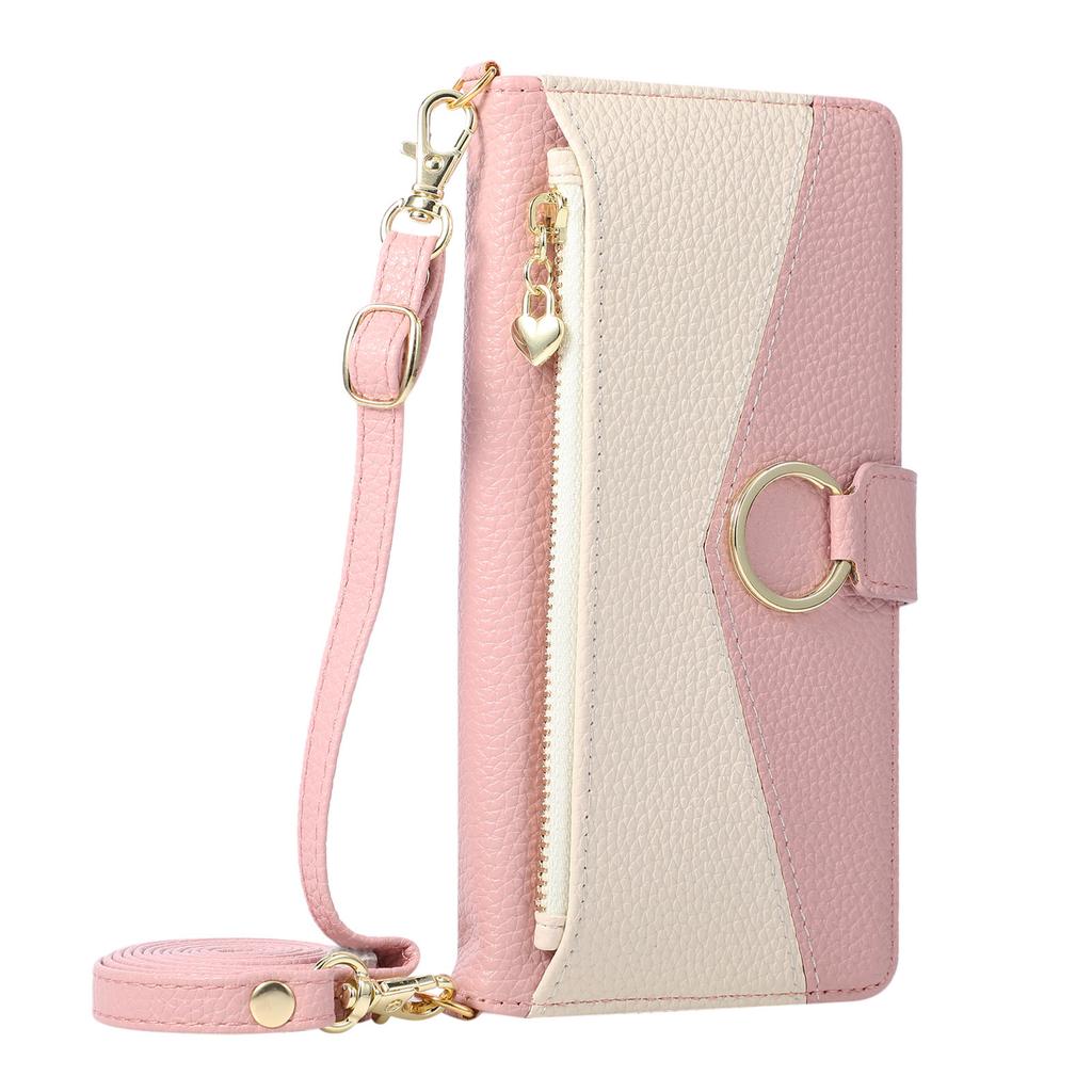 Luxury Zipper Leather Magnetic Flip Wallet Case for iPhone 17 Pro Max 17Air 16 15 14 Multiple Colors Lanyard Card Holder Cover