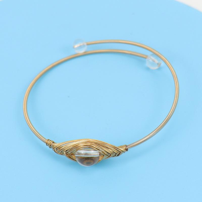 Hand-Wound Gold Agate Bead Opening Simple Bracelet Bracelet Devil Eye Bracelet B44