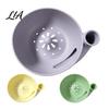 Wash And Drain Gadget Self-Spinning Berry Swirl Bowl, Food-Grade Silicone Vortex Fruit Colander with Built-in Food Grade Bowl for Cleaning Grapes