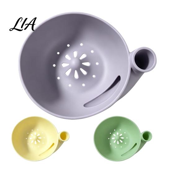 Wash And Drain Gadget Self-Spinning Berry Swirl Bowl, Food-Grade Silicone Vortex Fruit Colander with Built-in Food Grade Bowl for Cleaning Grapes