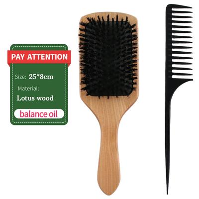 Lotus Wood Nylon Air Cushion Comb Airbag Comb Head Massage Hair Comb Pointed Tail Hair Comb Set Straight Hair Comb Set