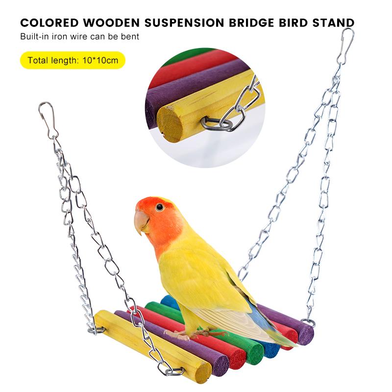 1 Stück Vogelspielzeug Schaukel Kauspielzeug Trainingsspielzeug Kleiner Papagei Hängende Hängematte Papageienkäfig Sitzstange Spielzeug mit Leiter Haustierbedarf