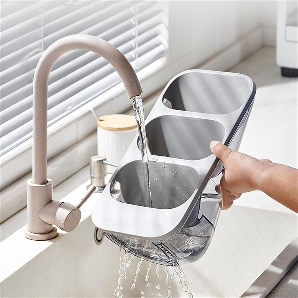 Kitchen Cutlery Organizer Knife Stand Plastic Drainer Storage Cutlery Spoon Fork Chopstick Kitchenware Cooking Tool Shelf Box