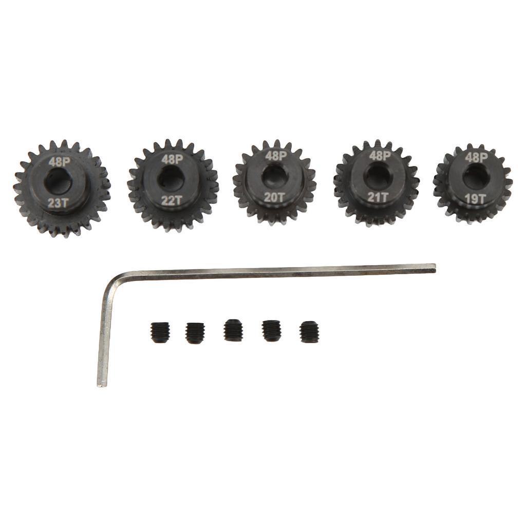 48DP 3.175mm RC Car Motor Gear 19T 20T 21T 22T 23T Pinion Gear Set for 1 10 RC Remote Control Car