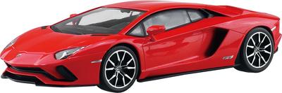 Aoshima Bunka Kyozai Rakupla Snap Kit Lamborghini Aventador S Pearl Red Plastic Model 1/32 No.07-PR Pre-Colored (Automobile)