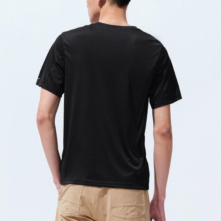 Columbia Solid Logo Round Neck Short Sleeve T-Shirt Men Tops Black AE6084-010