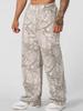 Men's Camouflage Wide-Leg Athletic Pants: Trendy Printed, Loose-Fit Casual and Running Style