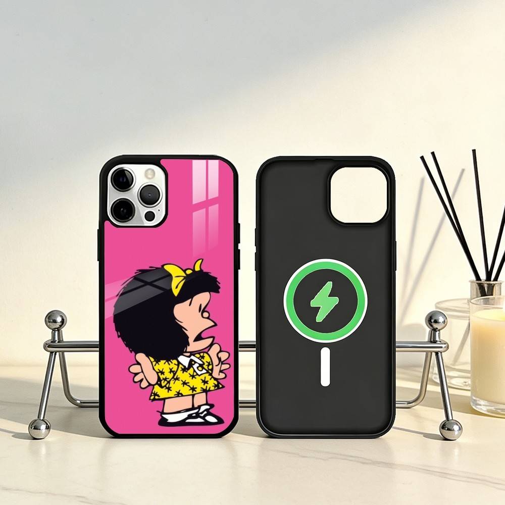 M-Mafalda World Phone Case For iPhone17,16,15,14,13,12,11 Plus,Pro Max Magnetic For Magsafe Wireless Charging