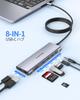 LENTION 1m Extra Long Hub 4K HDMI PD Charging 100W Micro Card Reader Audio USB Type C Dock Compatible with MacBook iPhone 17 Plus Pro Pro Surface Pro