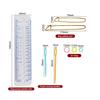 100PCS Needle Colored Aluminum 22 Piece Metal Crochet Hook 100 Piece Set, Yarn Crochet Bag