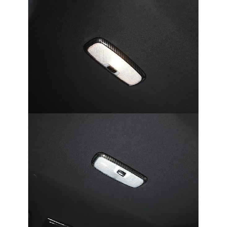 For Ford Ranger Wildtrak 2015-2021 ABS Carbon Fiber Auto Front Rear Reading Light Lamp Cover Trim Frame Sticker Car Accessories