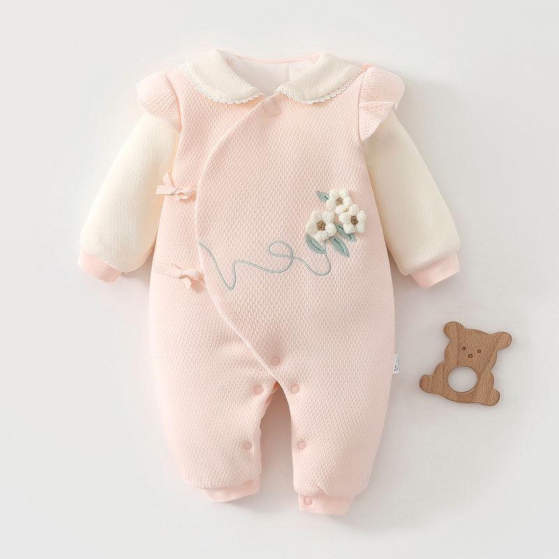 Garden Little Rabbit 120g Pure Cotton Padded Butterfly Bodysuit for Newborns - Autumn/Winter Collection