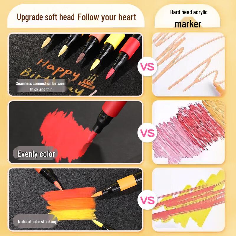 Truecolor Soft-Tip Acrylic Marker Pen Set