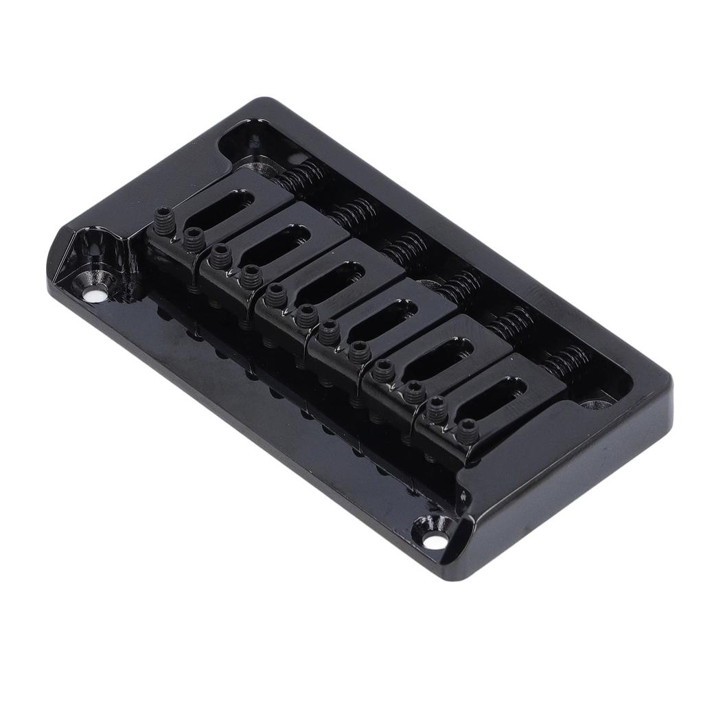 6 String Electric Guitar Bridge Kit Brass Through Body Non Tremolo Guitar Bridge with Wrench for St