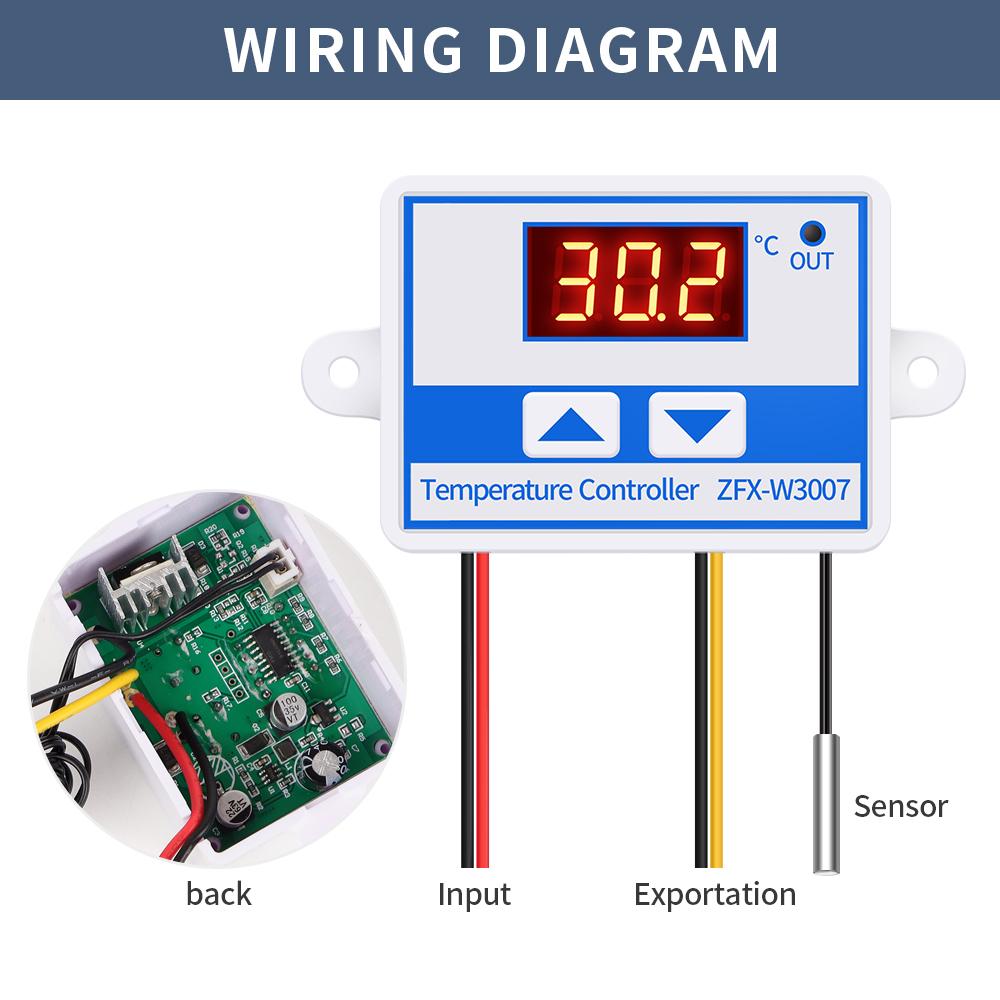 ZFX-W3007 Termostat Baterie DC12V 120W Controler de Temperatură de Precizie Comutator de Control al Temperaturii cu Microcomputer pentru Încălzire Răcire