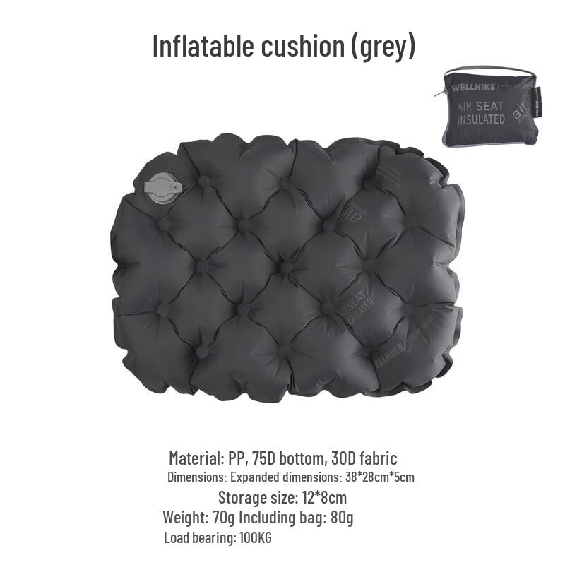 WELLHIKE Lightweight Inflatable Camping Cushion One Size