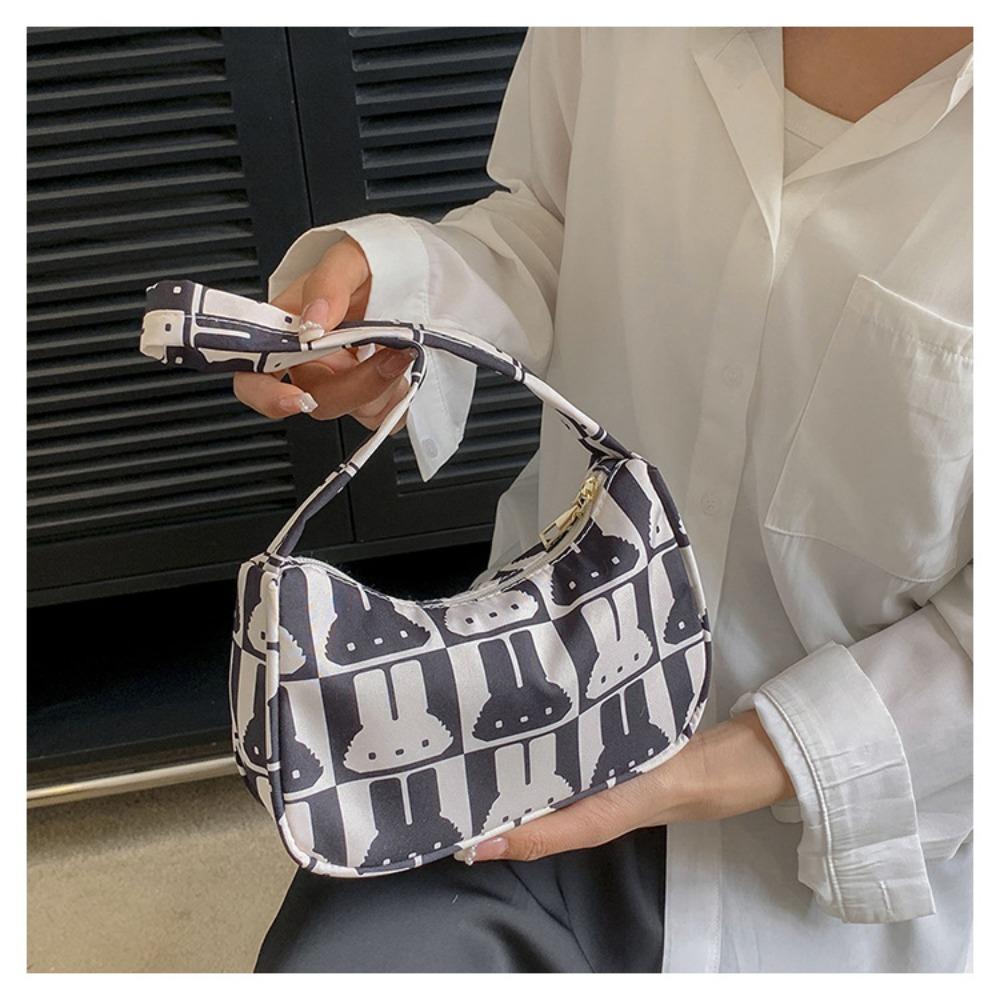 Nylon cloth bag women's new lightweight small satchel underarm bag simple shoulder canvas bag trendy dumpling bag