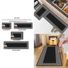 Modern Minimalist Black Kitchen Mat Set Non-slip Polyester Fiber Machine Washable