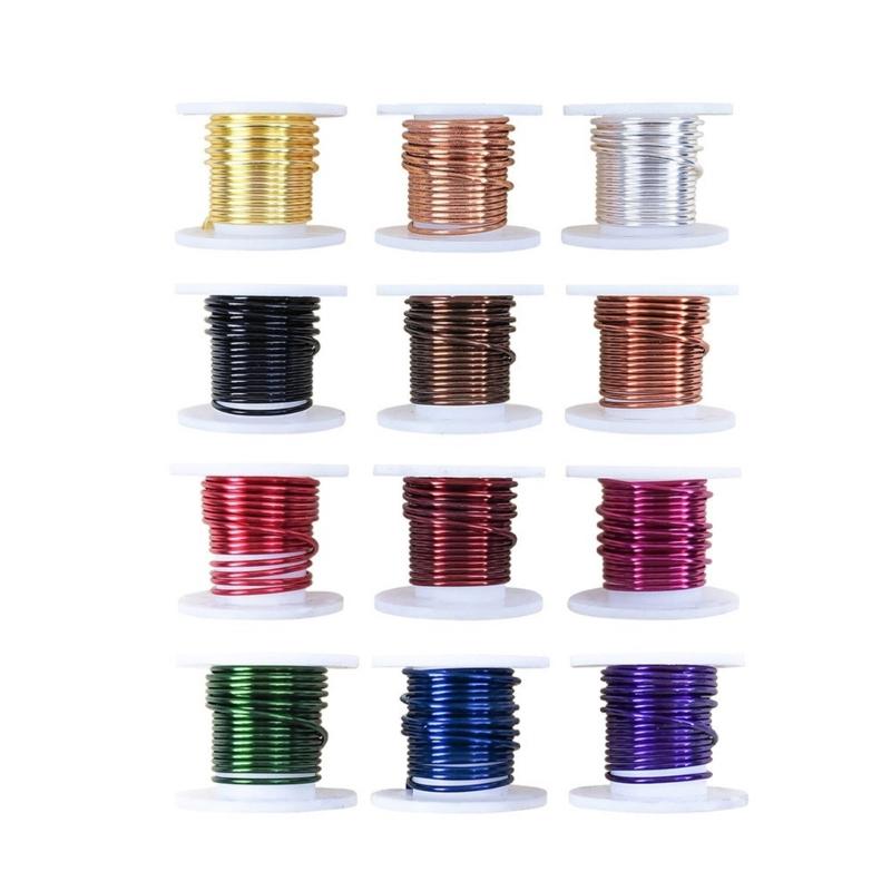 Versatile Brass Wires for Crafting Supplies 12 Gauge Soft Bendable Sturdy Metal for Jewelry and Armatures 12 Color