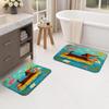 Tropical Beach Flamingo Seahorse Ocean Print Rug Runner Mat Nautical Coastal Style Home Decor Area Rug